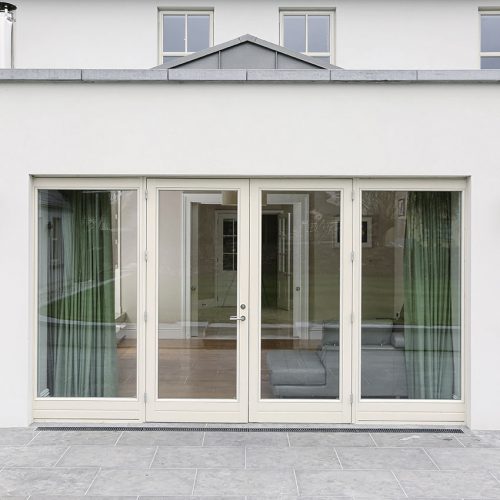 Aluminium Clad Cream Bifold Doors