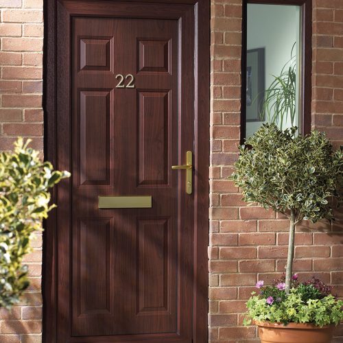 Rosewood PVC Door