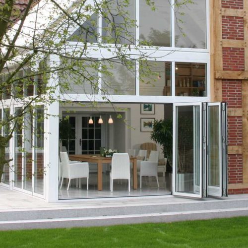 Solarlux White Composite Bifold Door