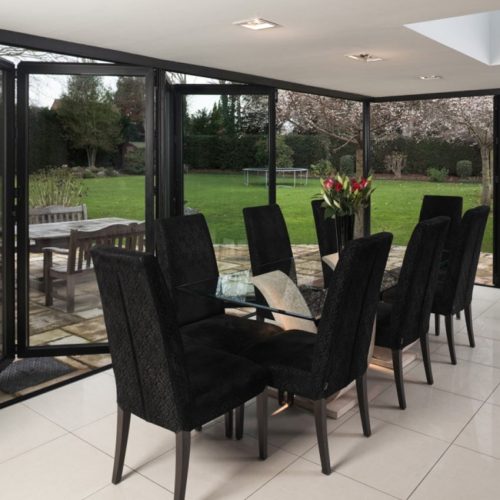 Orangery Black Bifold Doors