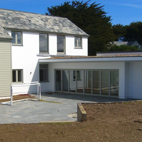 Aluminium bifold doors and casement windows