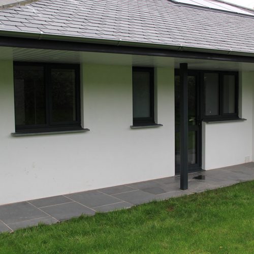 Black uPVC casement windows and doors