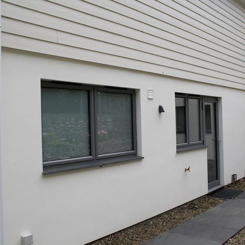Black uPVC casement windows