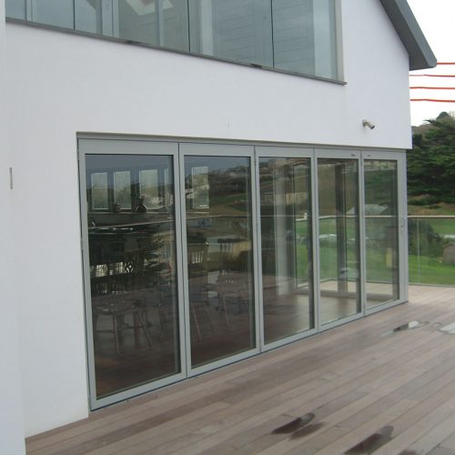 Grey aluminium Bifold door