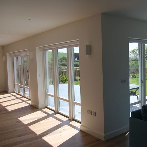 Interior cream uPVC Bifold Door