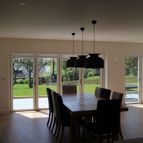 Kitchen cream uPVC Bifold Door