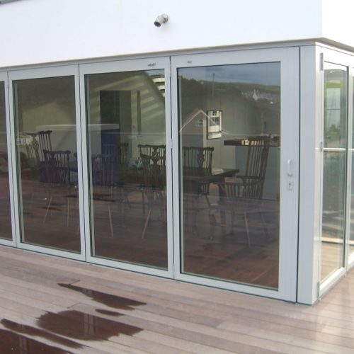 Grey aluminium Bifold door