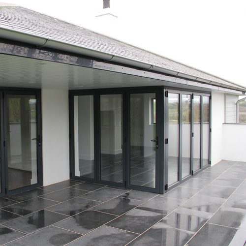 Black uPVC bifold door